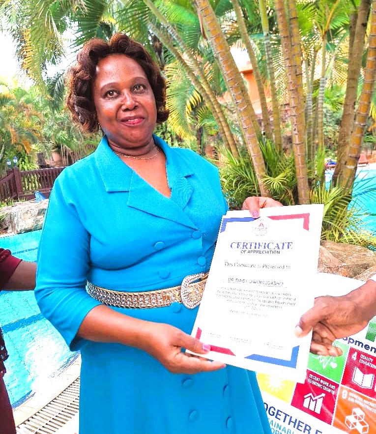 Read more about the article Dr. Daisy N. Owomugasho honored for being at the forefront of SDGs promotion in Uganda.